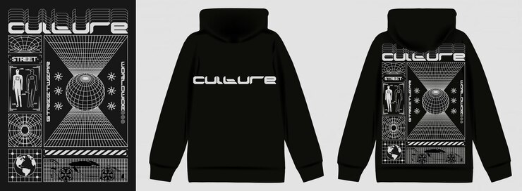 Vector modern poster with text street culture in techno style stylish print for streetwear print