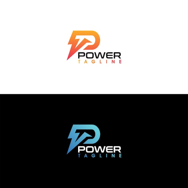 Vector modern power electrical logo icon vector isolated