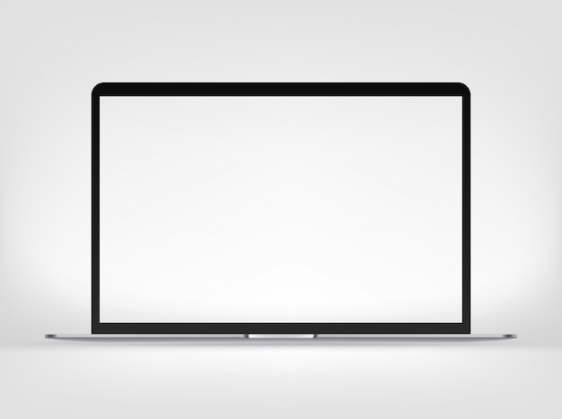 Modern premium thin laptop isolated on white background