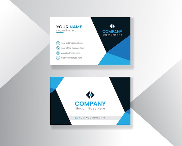 Modern presentation card with company logo Vector business card template