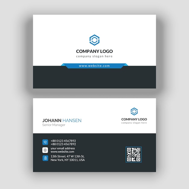 Modern presentation card with company logo