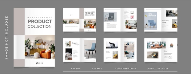 Vector modern product catalog design layout or business multipurpose product brochure template design