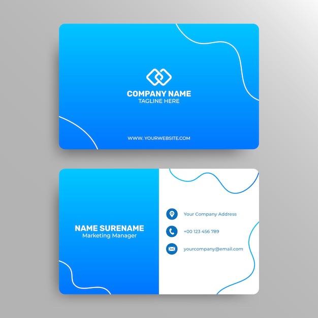 Modern And Profesional Coporate Business Card Template