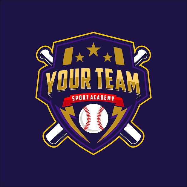 Modern professional baseball template logo design for baseball club