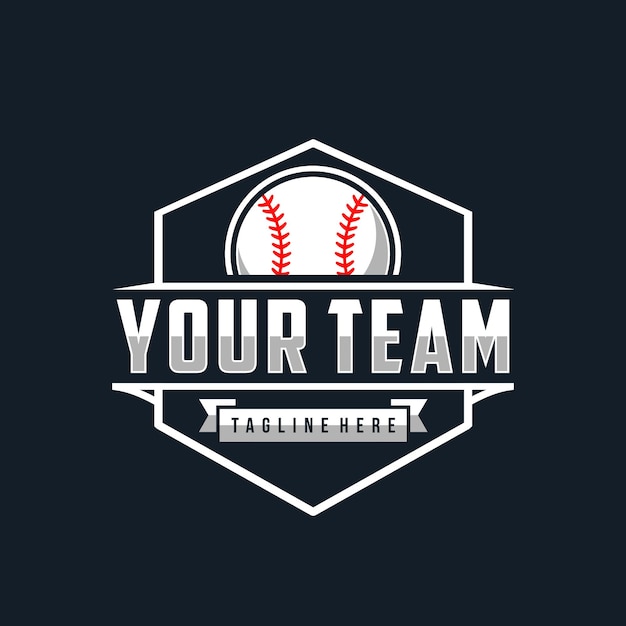 Design moderno del logo del modello di baseball professionale per il club di baseball