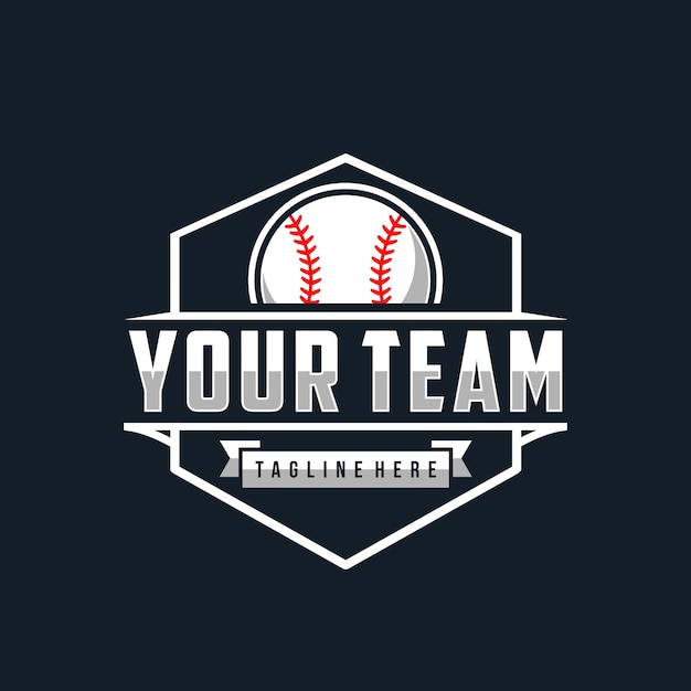 Modern professional baseball template logo design for baseball club