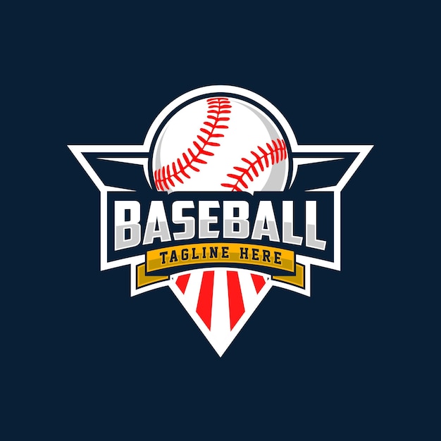 Modern professional baseball template logo design for baseball club