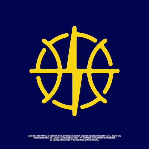 Vector modern professional basketball logo for sport team