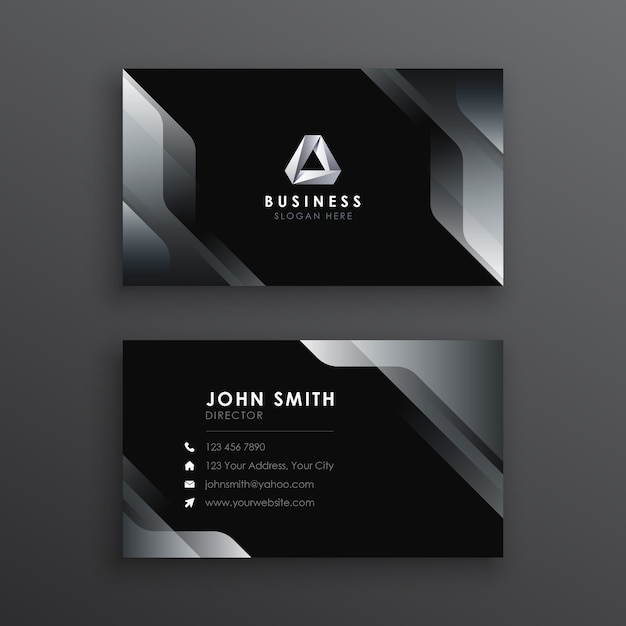 Modern professional black business card