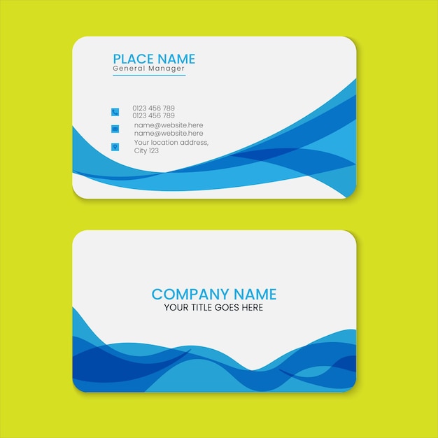 Modern professional black and white vector business card template