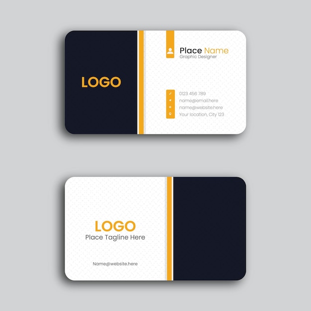 modern professional black and white vector business card template