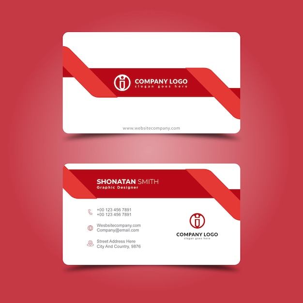 Modern professional business card design Premium Vector