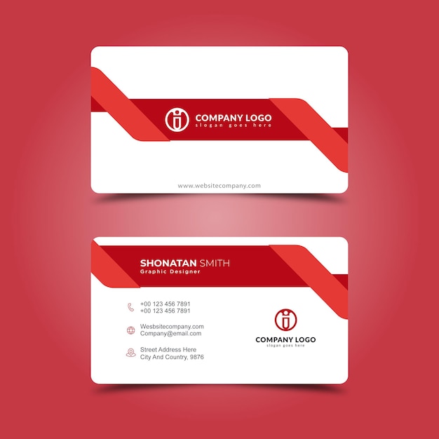 Modern professional business card design premium vector