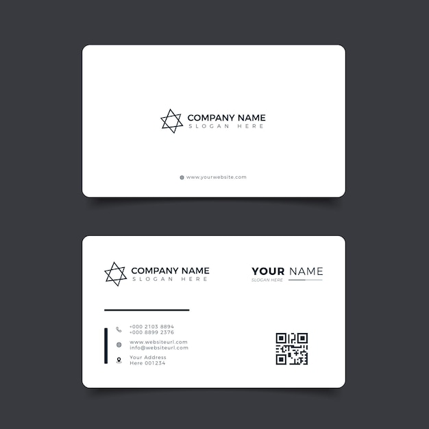 Vector modern professional business card design premium vector