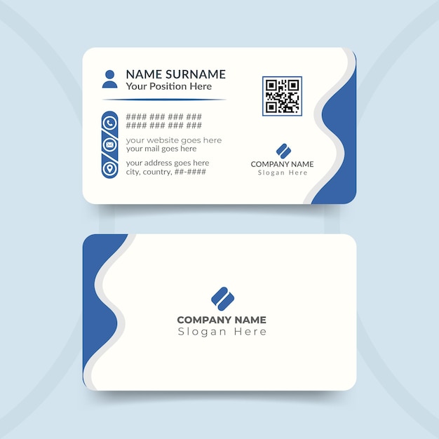 Modern professional business card design template