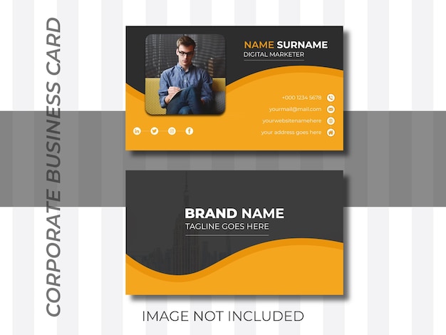 Modern professional business card design template
