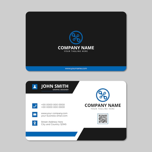 Modern professional business card design vector