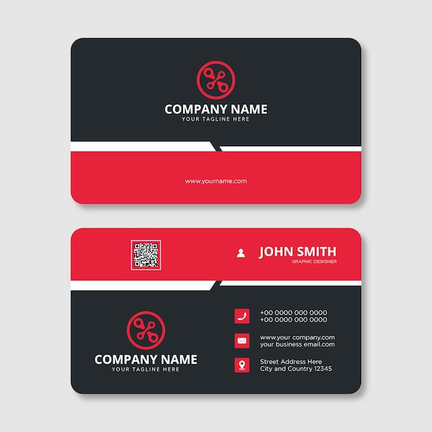 Modern professional business card design vector