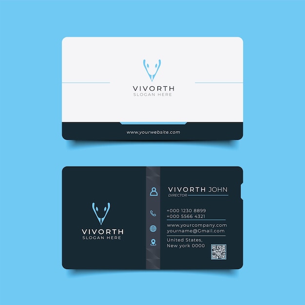 Modern professional business card Premium Vector