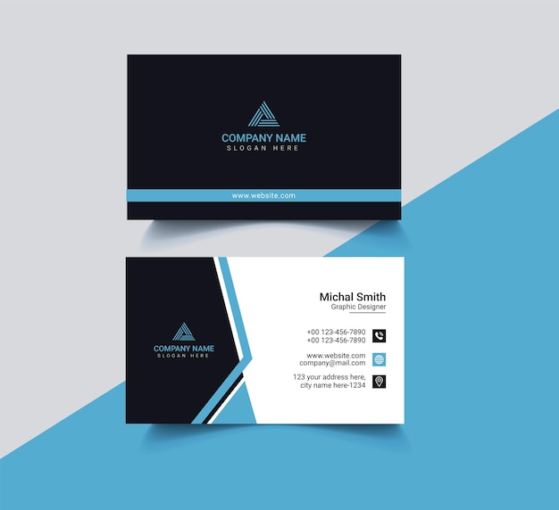 Modern professional business card premium vector