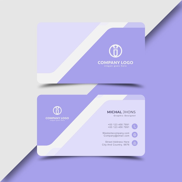 Modern professional business card Premium Vector