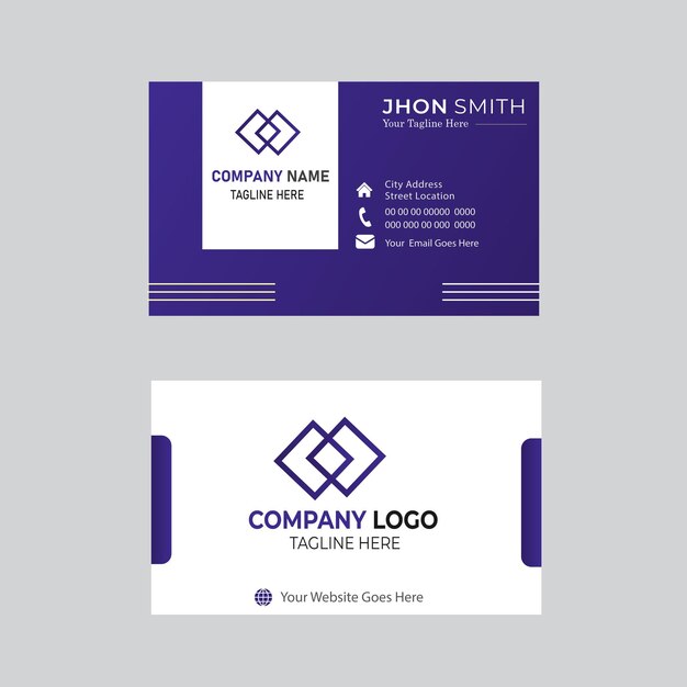 Modern professional business card template