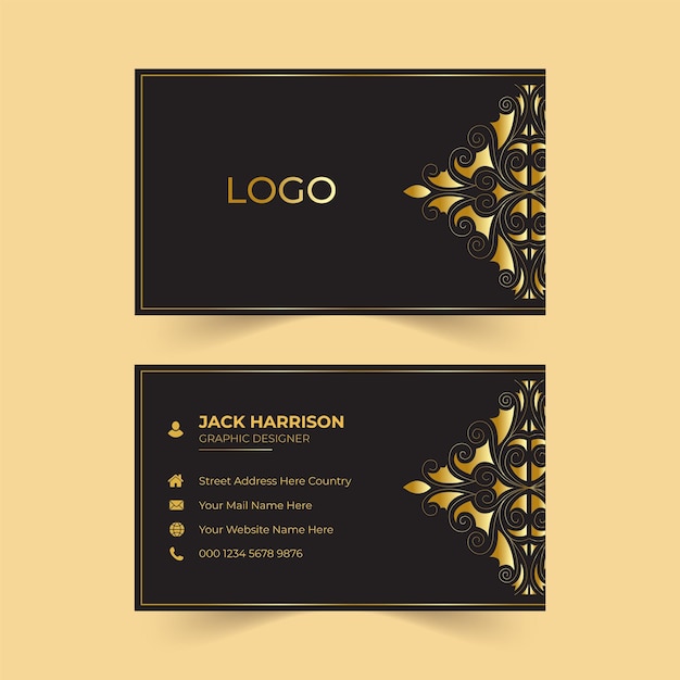 Modern professional business card template