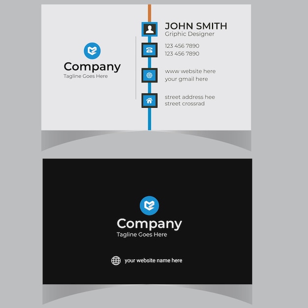 Vector modern professional business card template