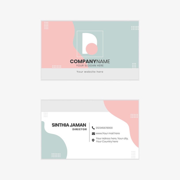 Vector modern professional business card template