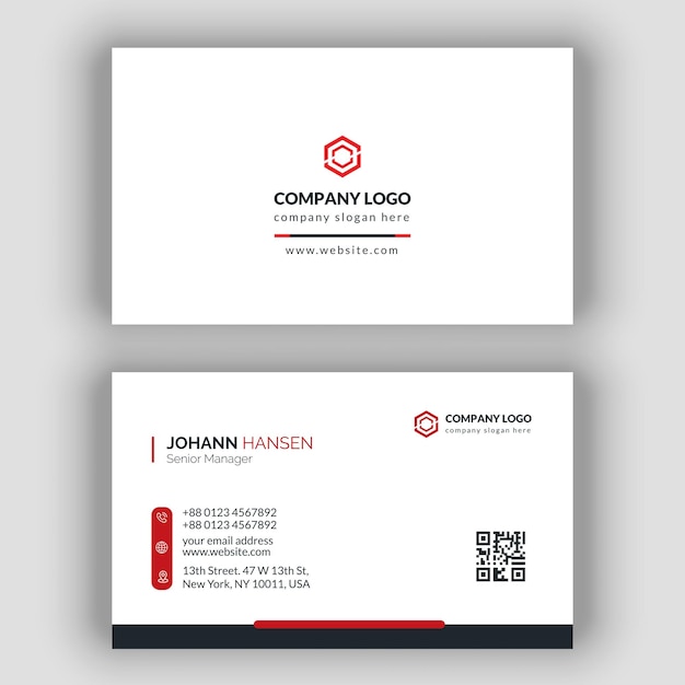 Modern professional business card template