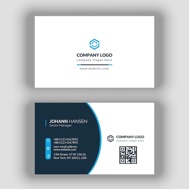 Modern professional business card template