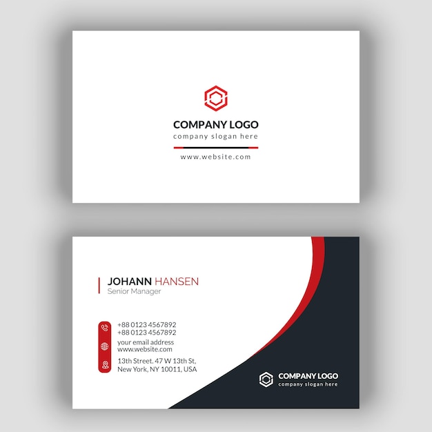 Modern professional business card template