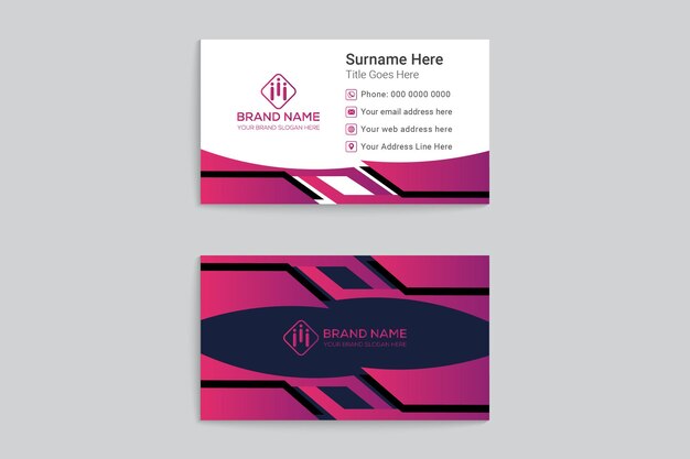 Modern professional business card template