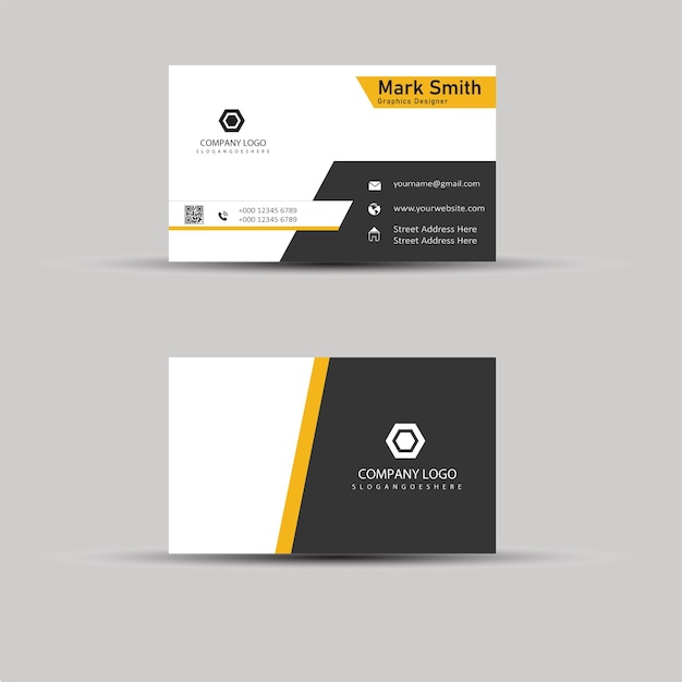 modern professional business card with vector