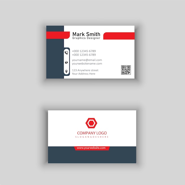 modern professional business card with vector