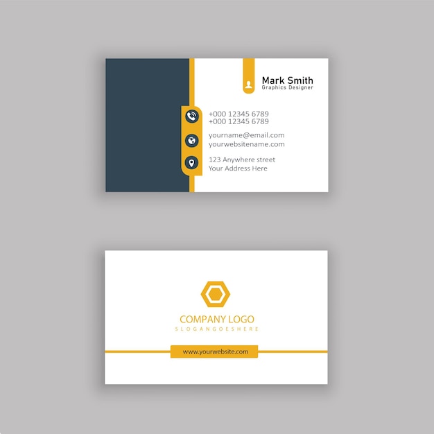 Modern professional business card with vector