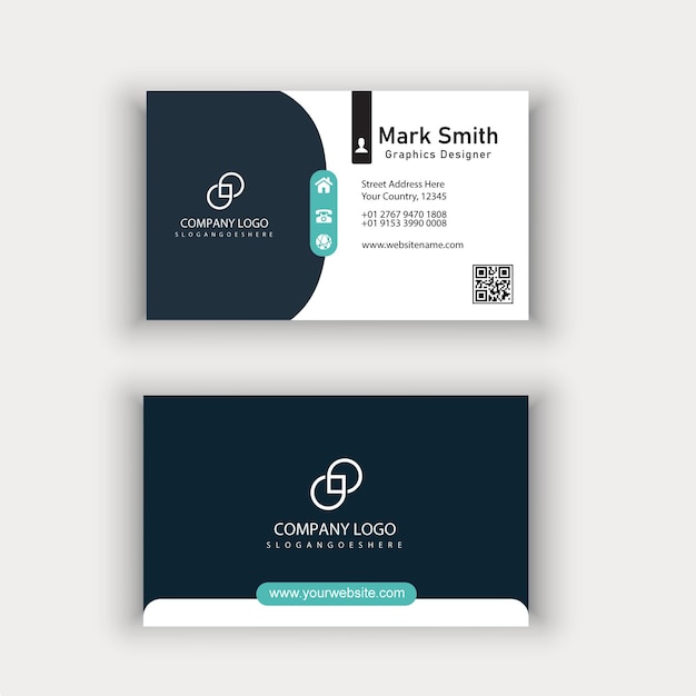 modern professional business card with vector
