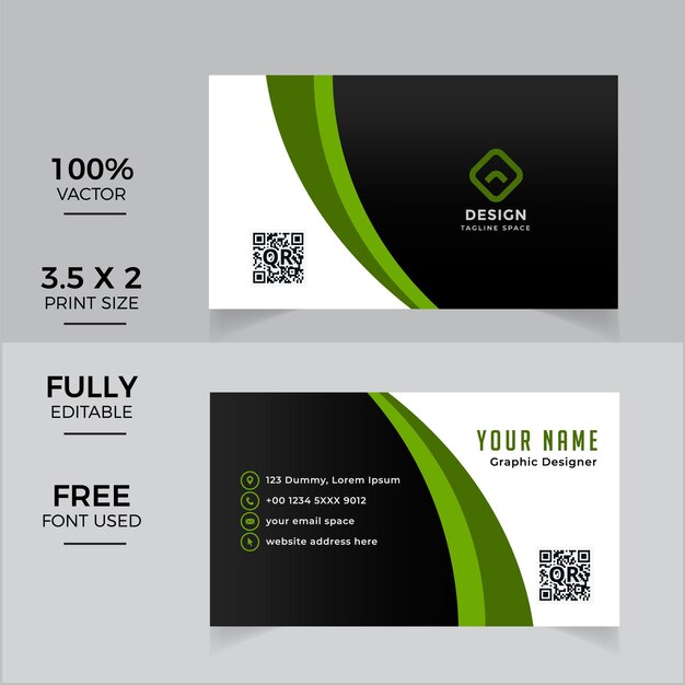 Vector modern professional business card