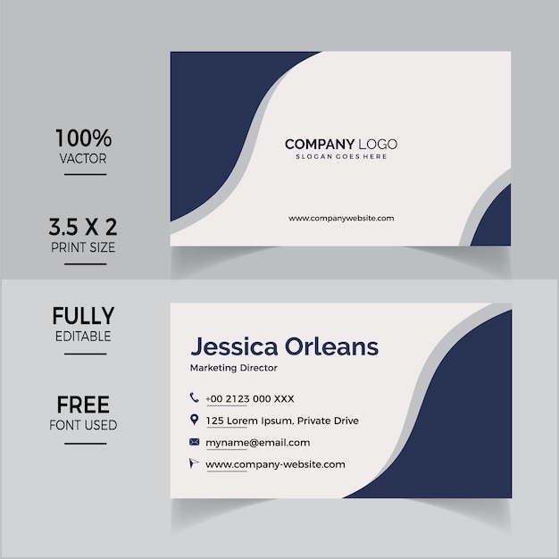 Vector modern professional business card