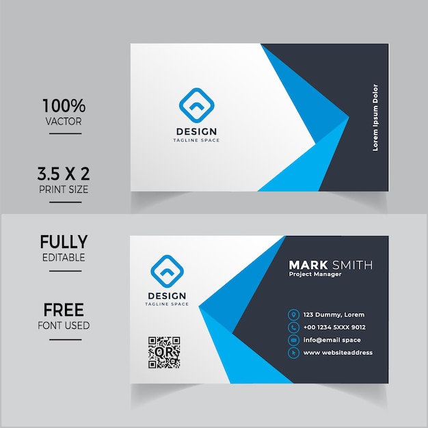 Vector modern professional business card