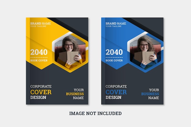 Modern professional business corporate book cover design template a4 set