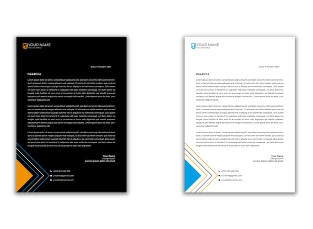 Modern and professional business letter head template