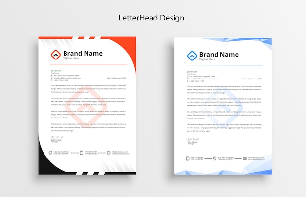 Modern and Professional business letterhead design