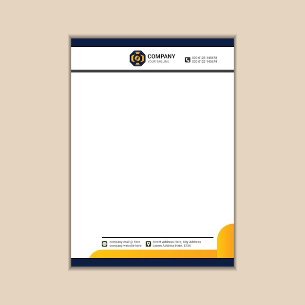 Modern and Professional Business Letterhead Design