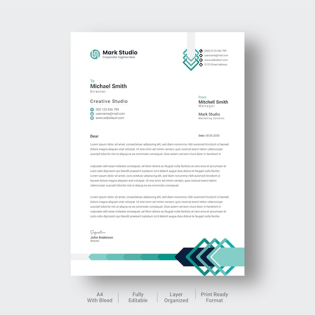 Modern Professional Business letterhead