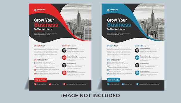 Modern professional clean corporate business flyer template