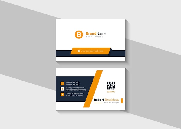 Modern professional corporate business card template