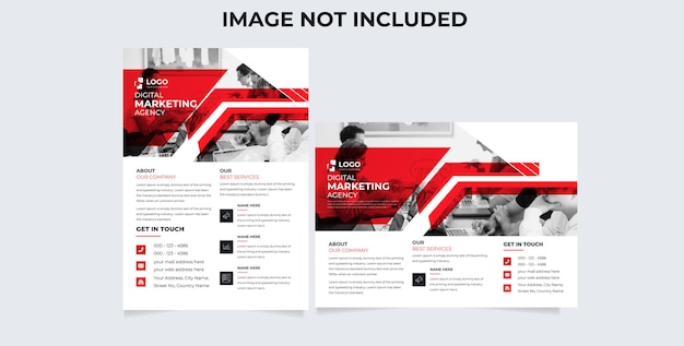 Modern, professional corporate flyer template layout. Service business promotion, marketing poster