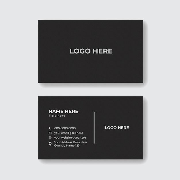 Vector modern professional creative business card design vector template