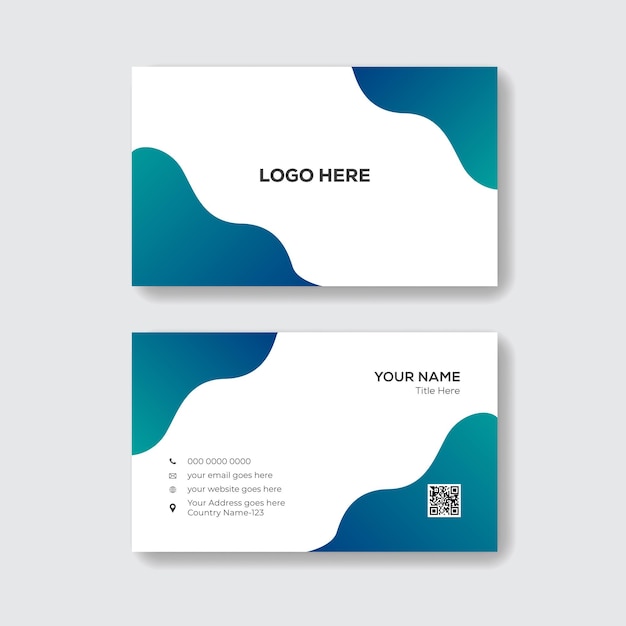 Modern professional creative business card design vector template